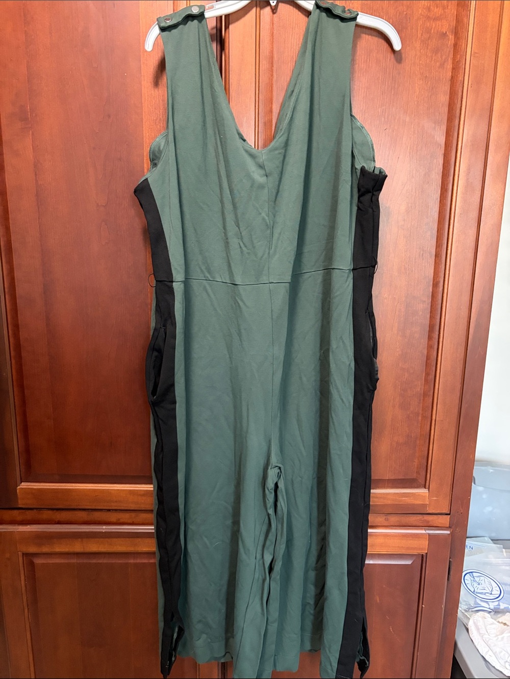 Lysse Green and Black One-Piece Romper